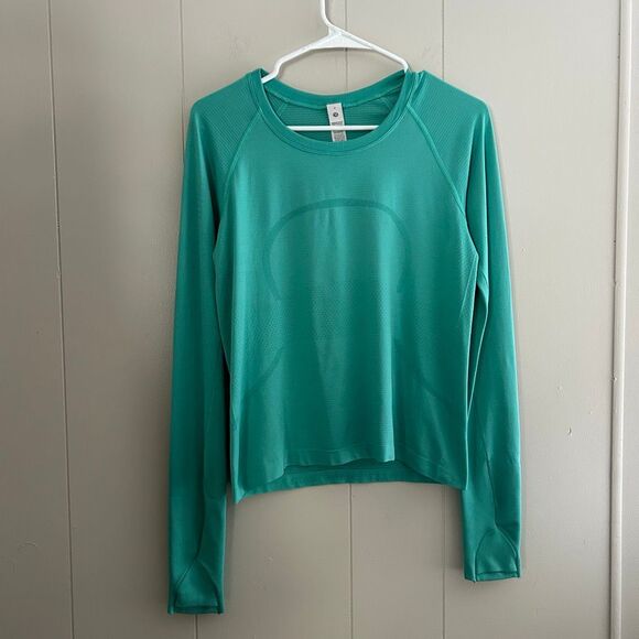 Lululemon Swiftly Tech Long Sleeve 2.0 Green Teal | Size 8 | Lightweight Seamles - Picture 1 of 9